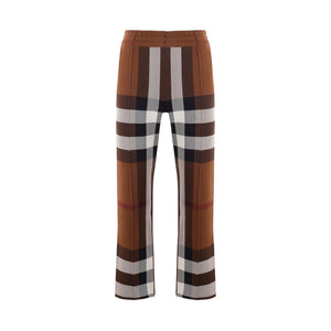 Checked Viscose Blend Wide-leg Pants-BURBERRY-JOHN JULIA