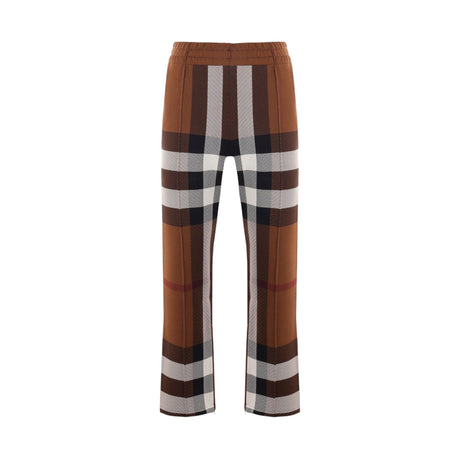 Checked Viscose Blend Wide-leg Pants-BURBERRY-JOHN JULIA