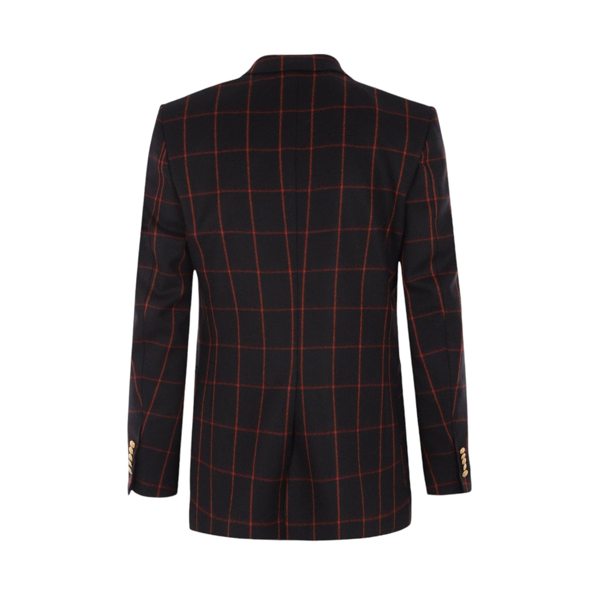 Checked Wool Double-breasted Jacket-GUCCI-JOHN JULIA