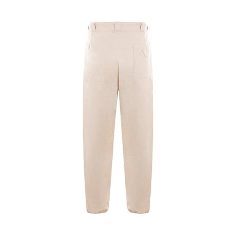 Chevron Cotton Loose-fit Pants-PRADA-JOHN JULIA