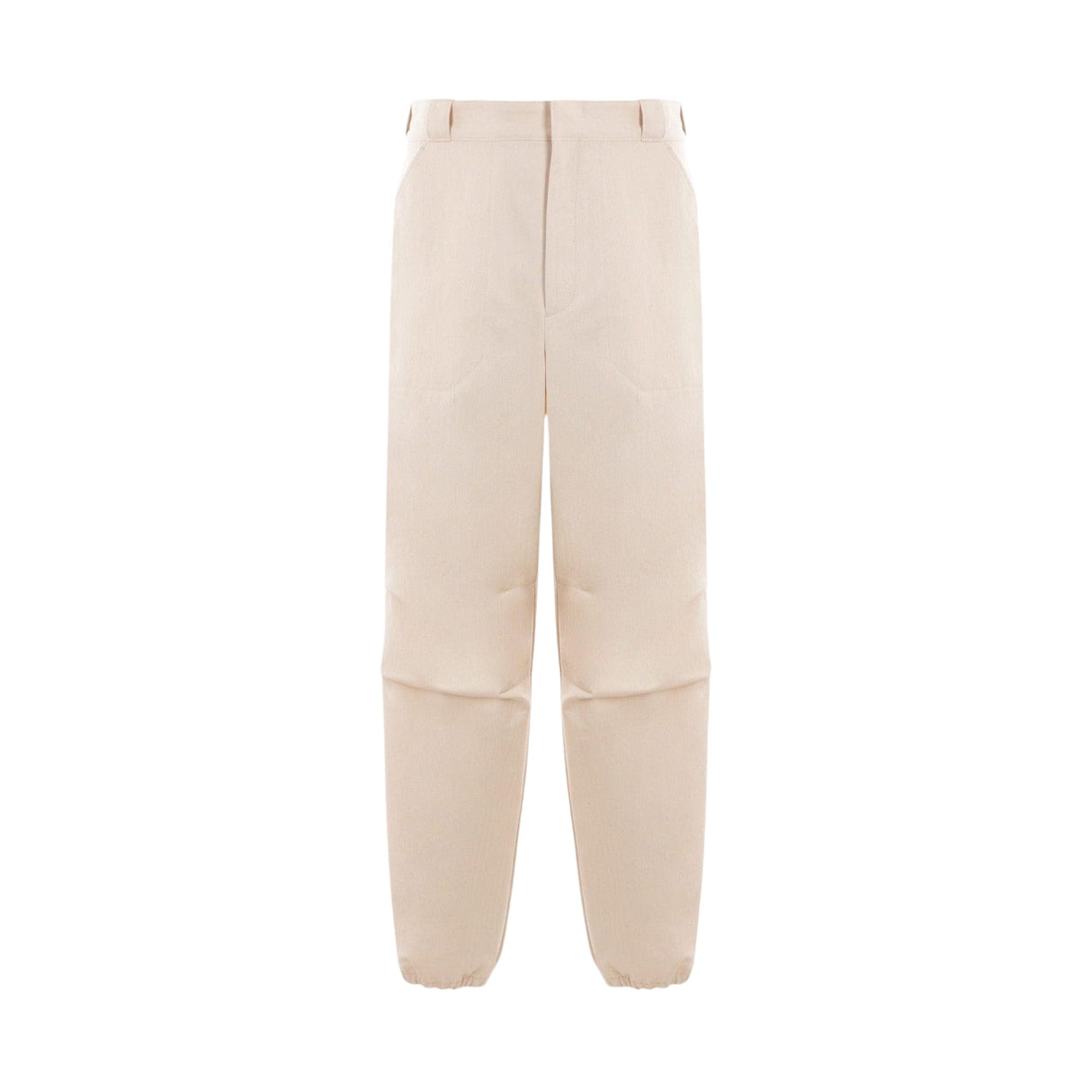 Chevron Cotton Loose-fit Pants-PRADA-JOHN JULIA