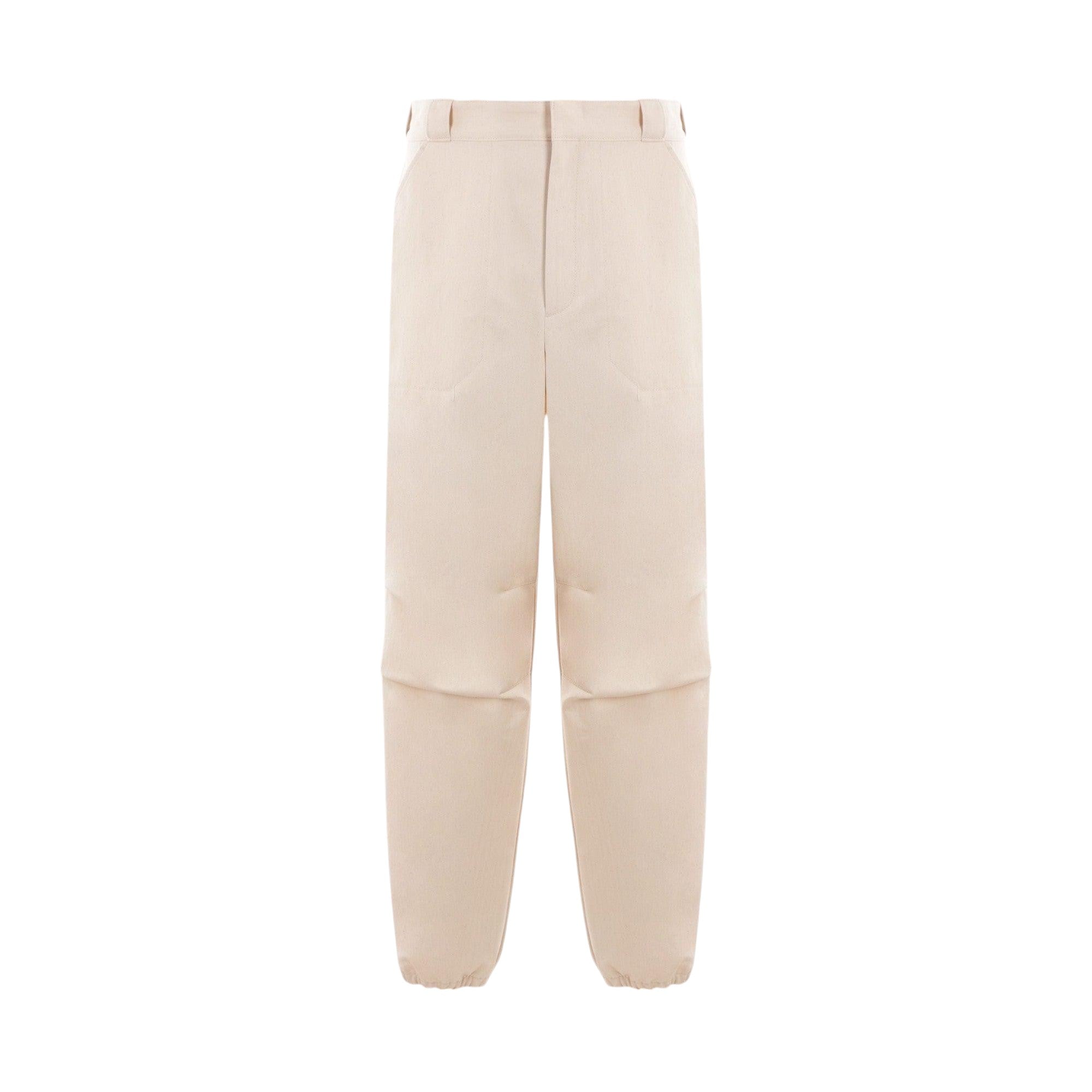 Chevron Cotton Loose-fit Pants-PRADA-JOHN JULIA