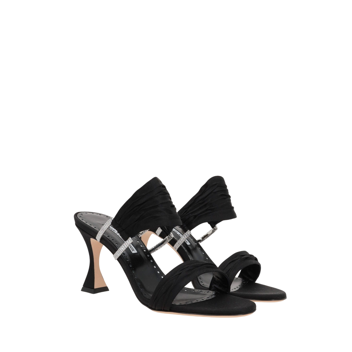 Chinap Satin Mule Sandals-MANOLO BLAHNIK-JOHN JULIA