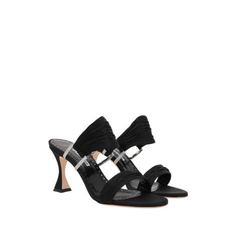 Chinap Satin Mule Sandals-MANOLO BLAHNIK-JOHN JULIA