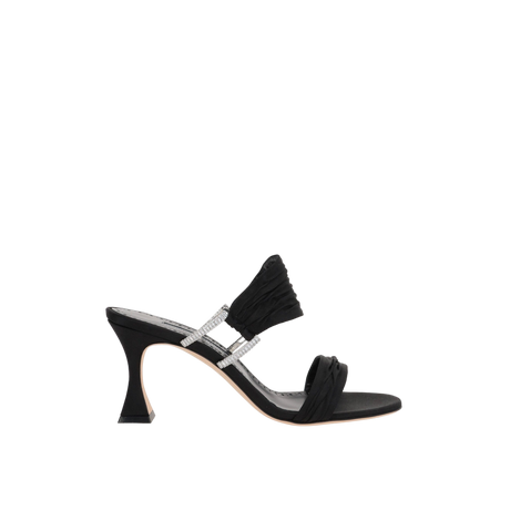 Chinap Satin Mule Sandals-MANOLO BLAHNIK-JOHN JULIA