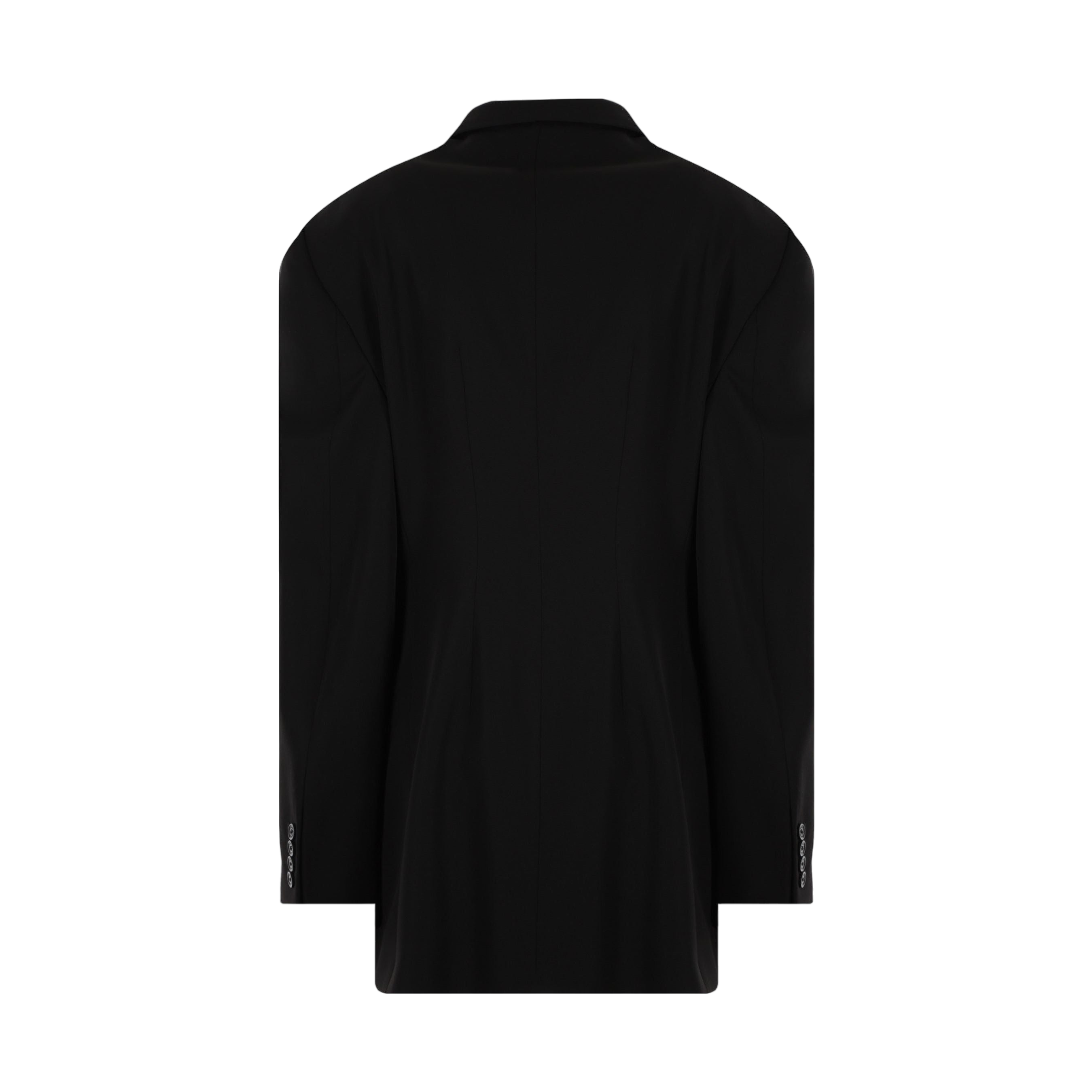 Cinched Double-breasted Wool Jacket-BALENCIAGA-JOHN JULIA