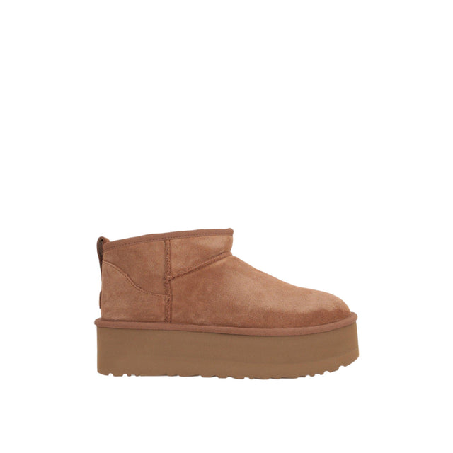 Classic Ultra Mini Suede Flatform Ankle Boots-UGG-JOHN JULIA