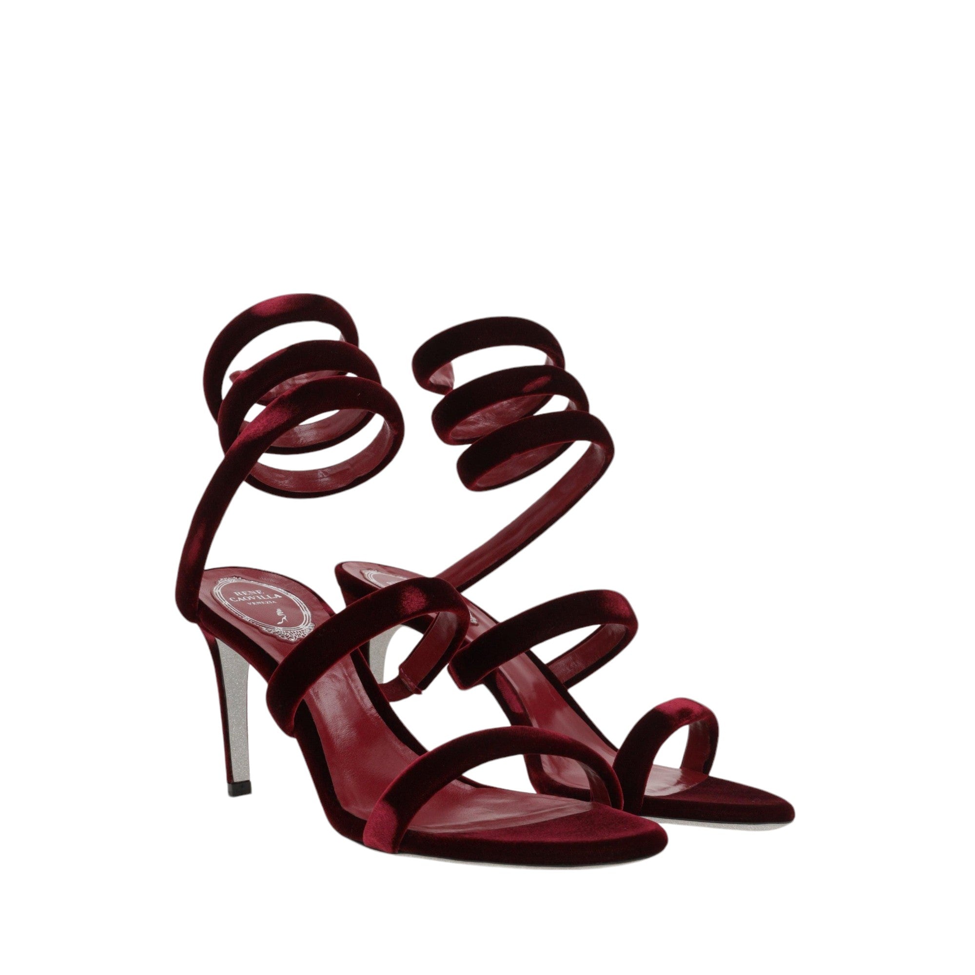 Cleo Velvet Sandals-RENÉ CAOVILLA-JOHN JULIA