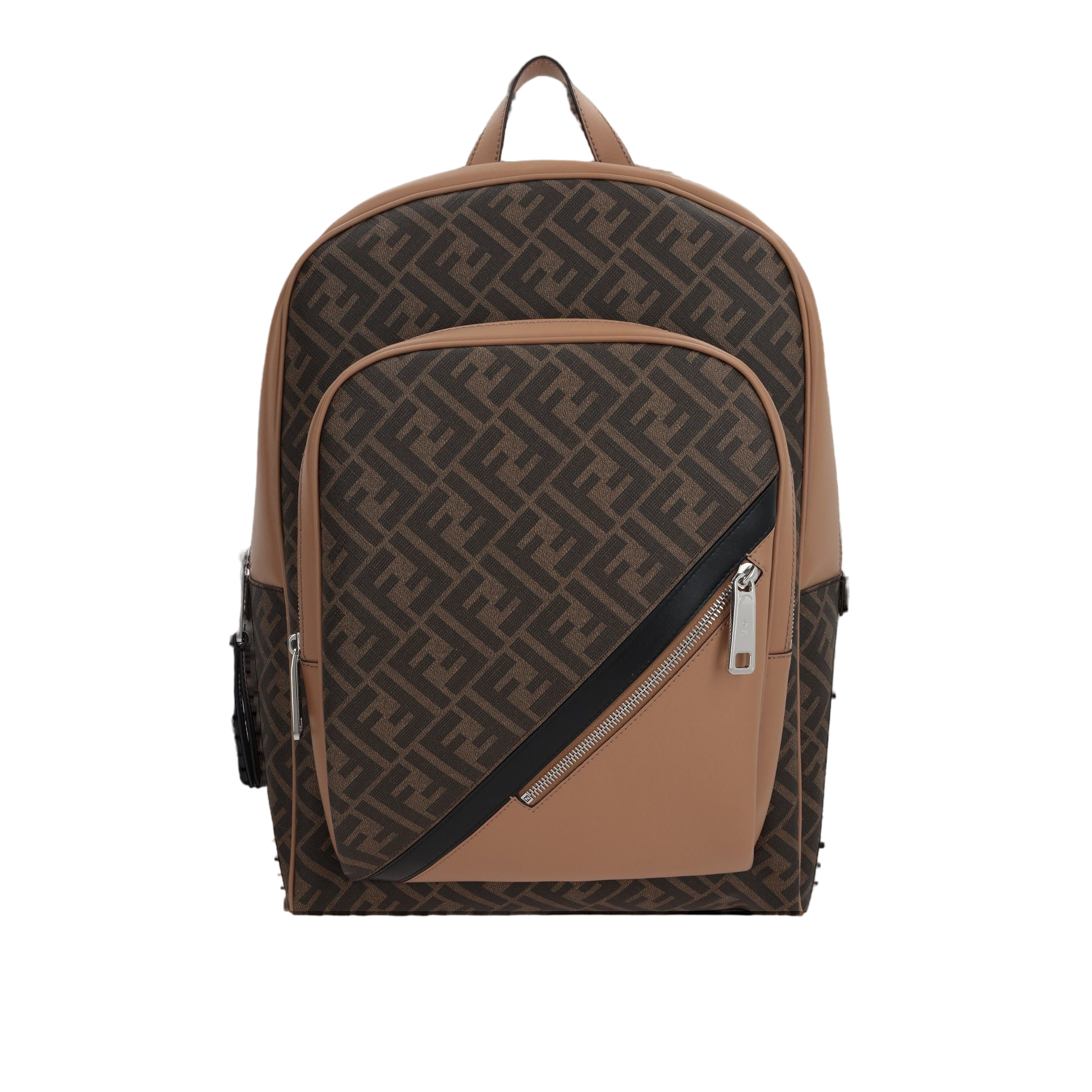 Coated Canvas and Leather FF Backpack-FENDI-JOHN JULIA