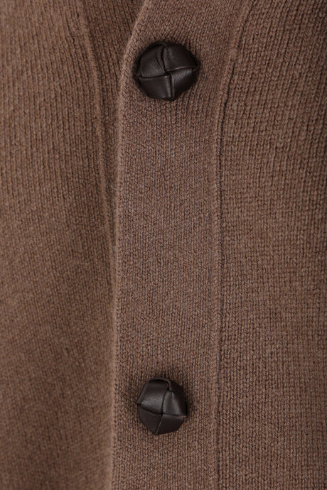 Compact Wool Cardigan-BOTTEGA VENETA-JOHN JULIA