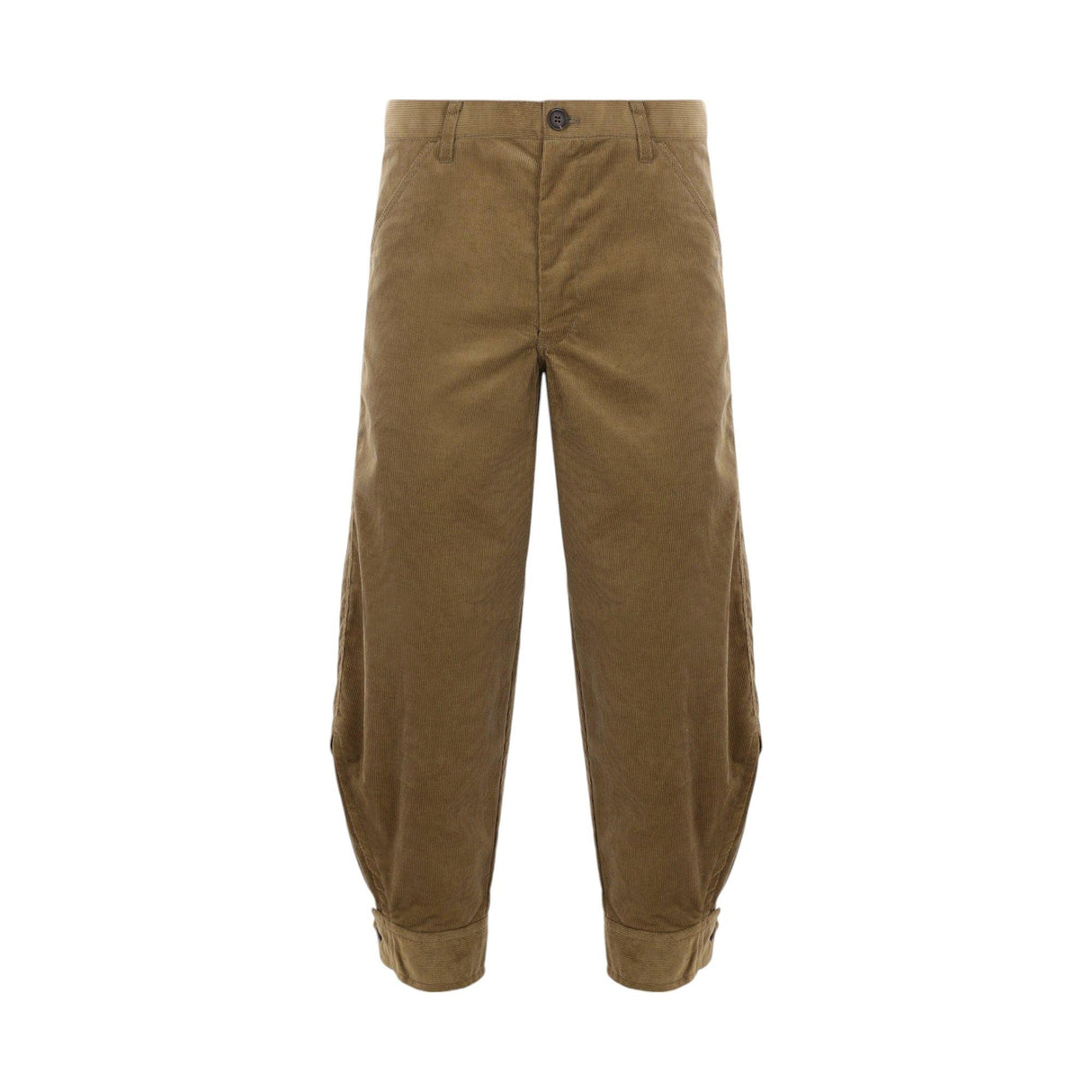 Corduroy Cropped Trousers-COMME DES GARÇONS SHIRT-JOHN JULIA