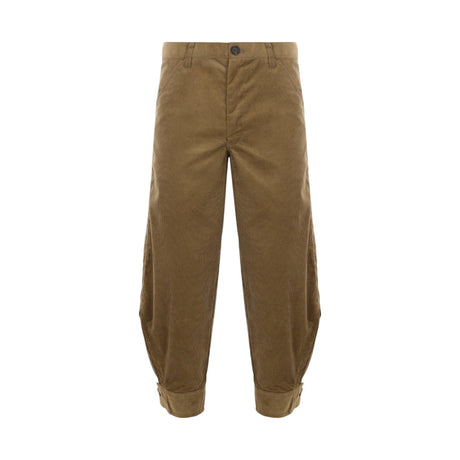 Corduroy Cropped Trousers-COMME DES GARÇONS SHIRT-JOHN JULIA