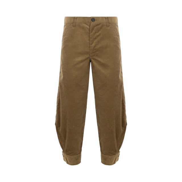 Corduroy Cropped Trousers-COMME DES GARÇONS SHIRT-JOHN JULIA