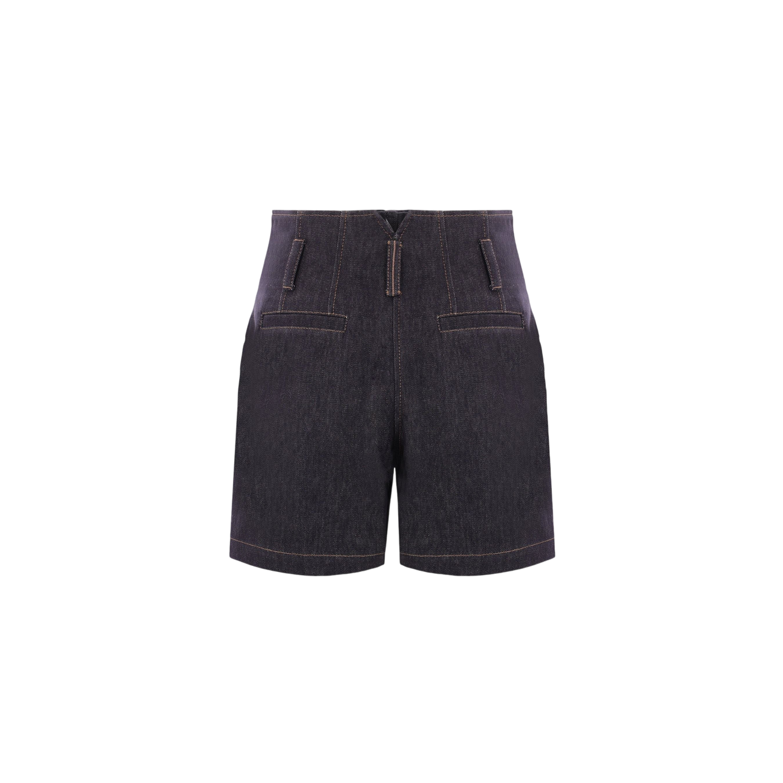 Corset Denim Shorts-BRUNELLO CUCINELLI-JOHN JULIA