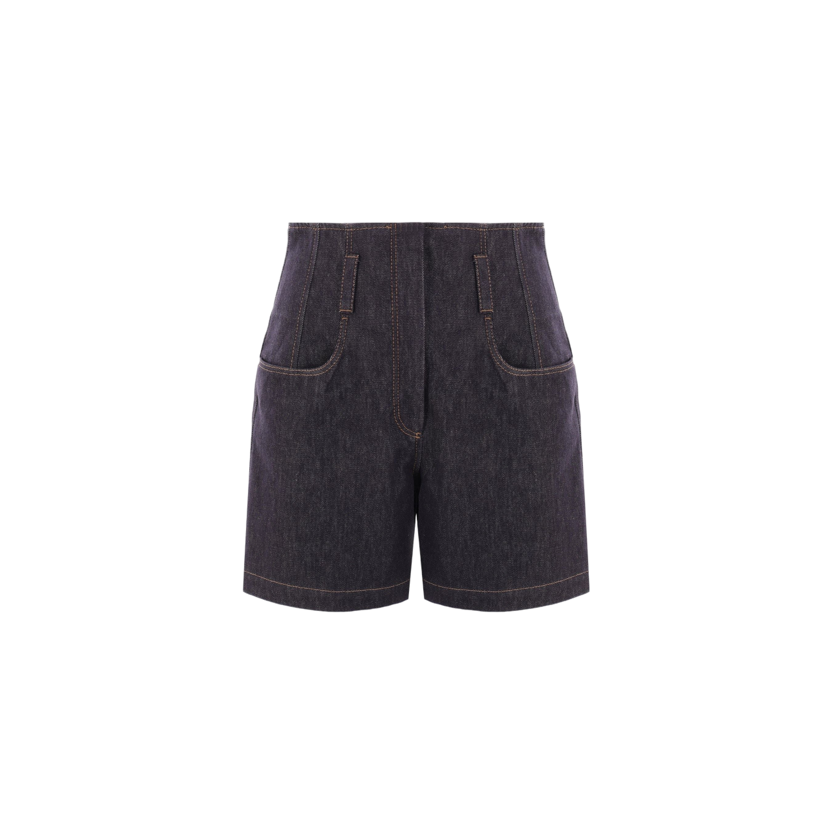 Corset Denim Shorts-BRUNELLO CUCINELLI-JOHN JULIA