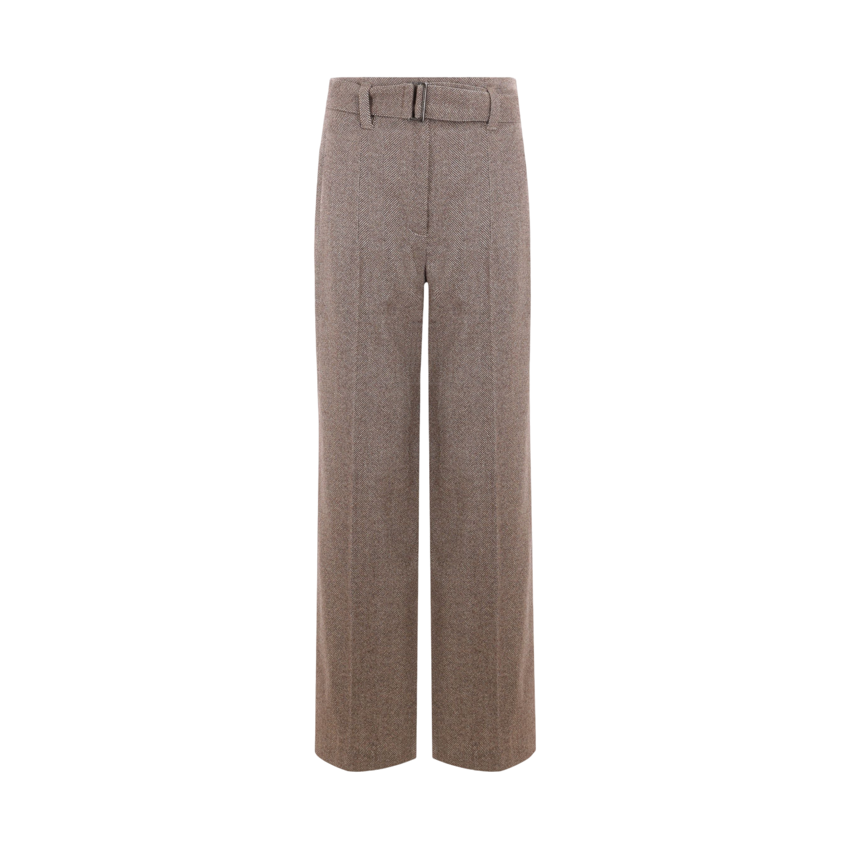 Corset Loose Wool Chevron Trousers-BRUNELLO CUCINELLI-JOHN JULIA