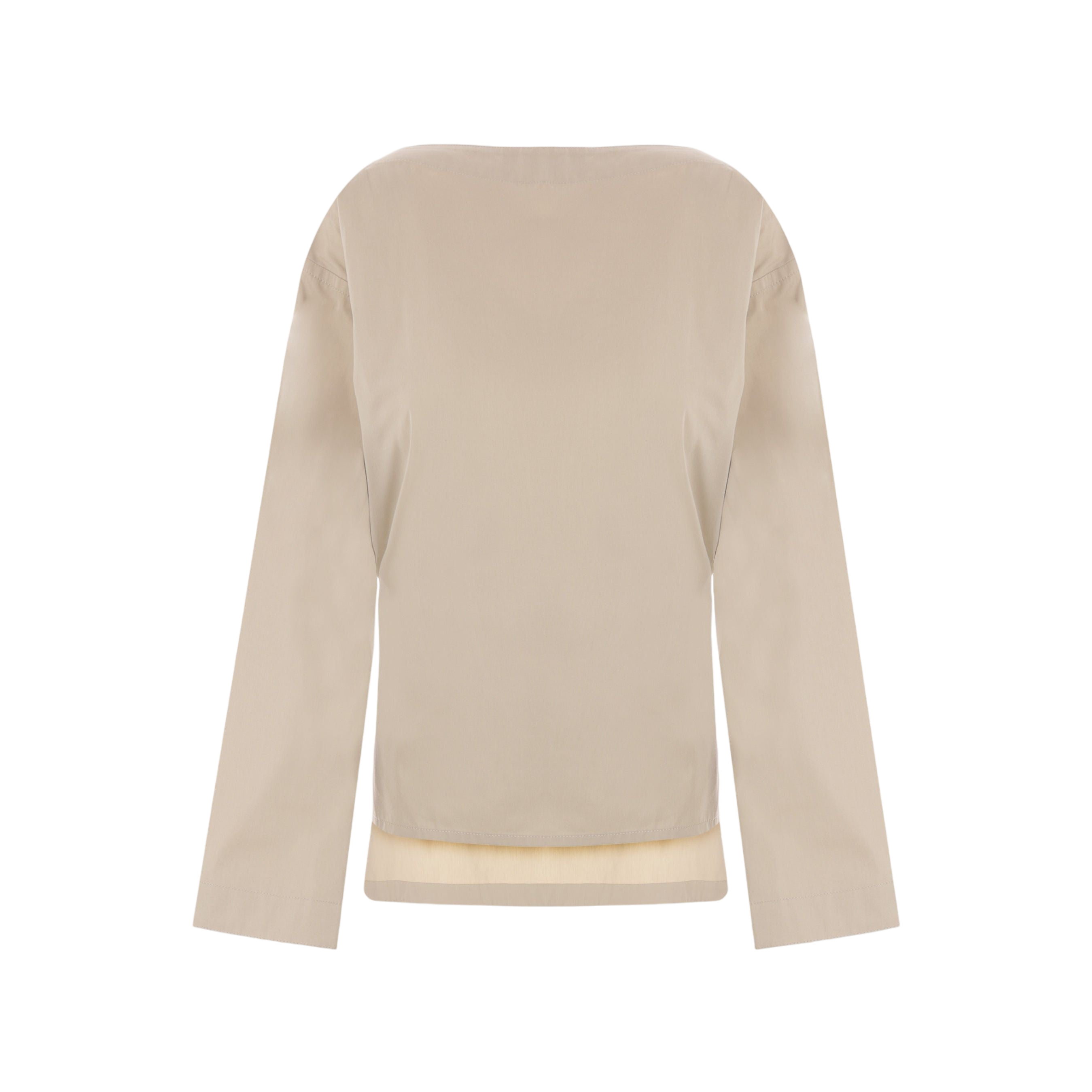 Cotton and Silk Poplin Top-BOTTEGA VENETA-JOHN JULIA