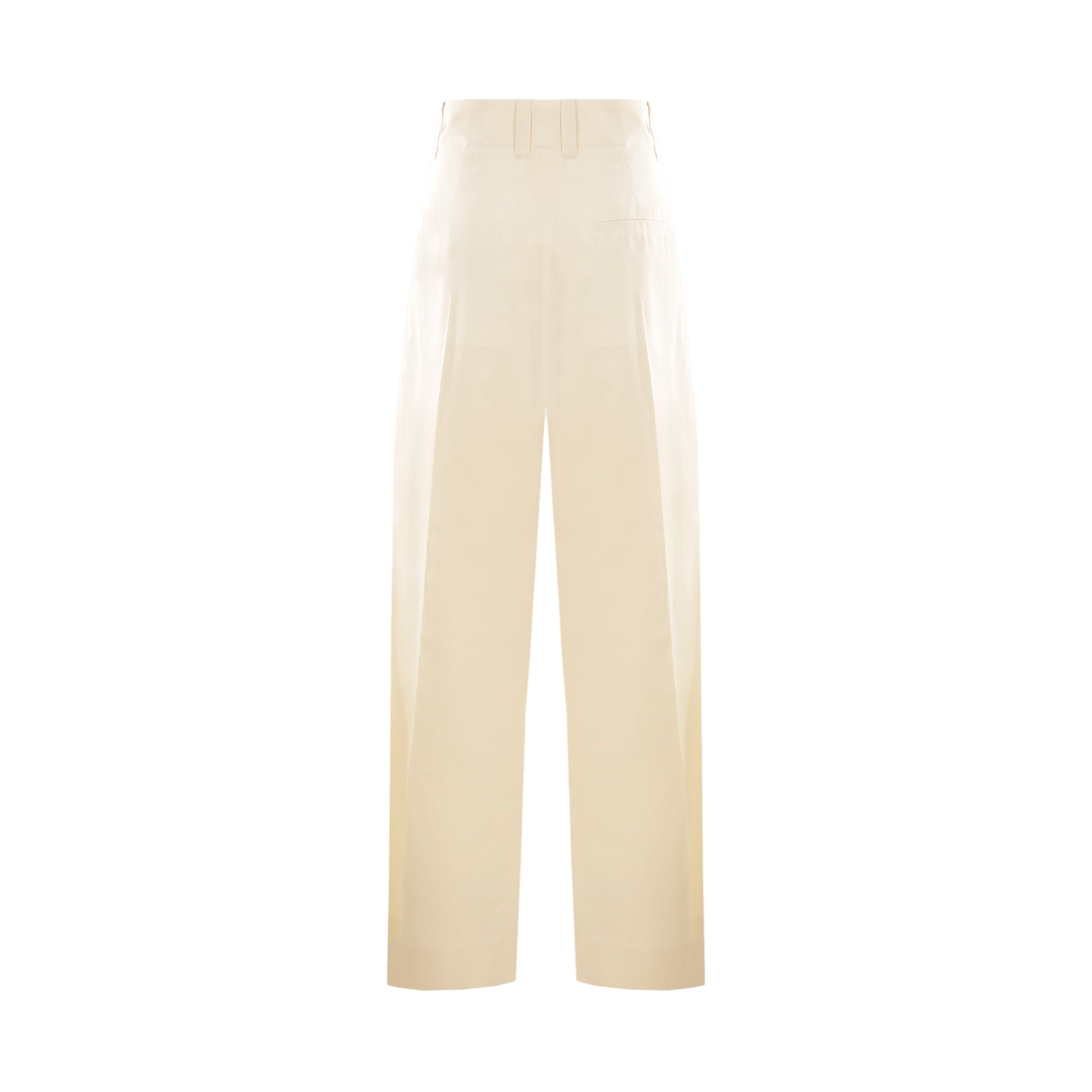 Cotton and Silk Wide-leg Pants-BOTTEGA VENETA-JOHN JULIA