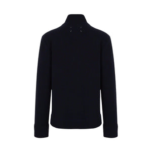 Cotton and Wool Full-zip Cardigan-MAISON MARGIELA-JOHN JULIA