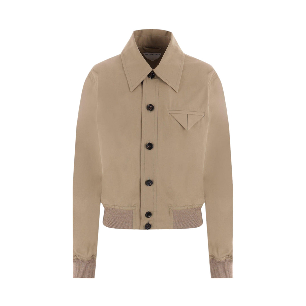 Cotton Blend Blouson Jacket-BOTTEGA VENETA-JOHN JULIA