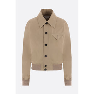 Cotton Blend Blouson Jacket-BOTTEGA VENETA-JOHN JULIA