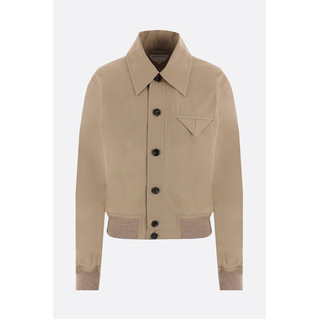 Cotton Blend Blouson Jacket-BOTTEGA VENETA-JOHN JULIA