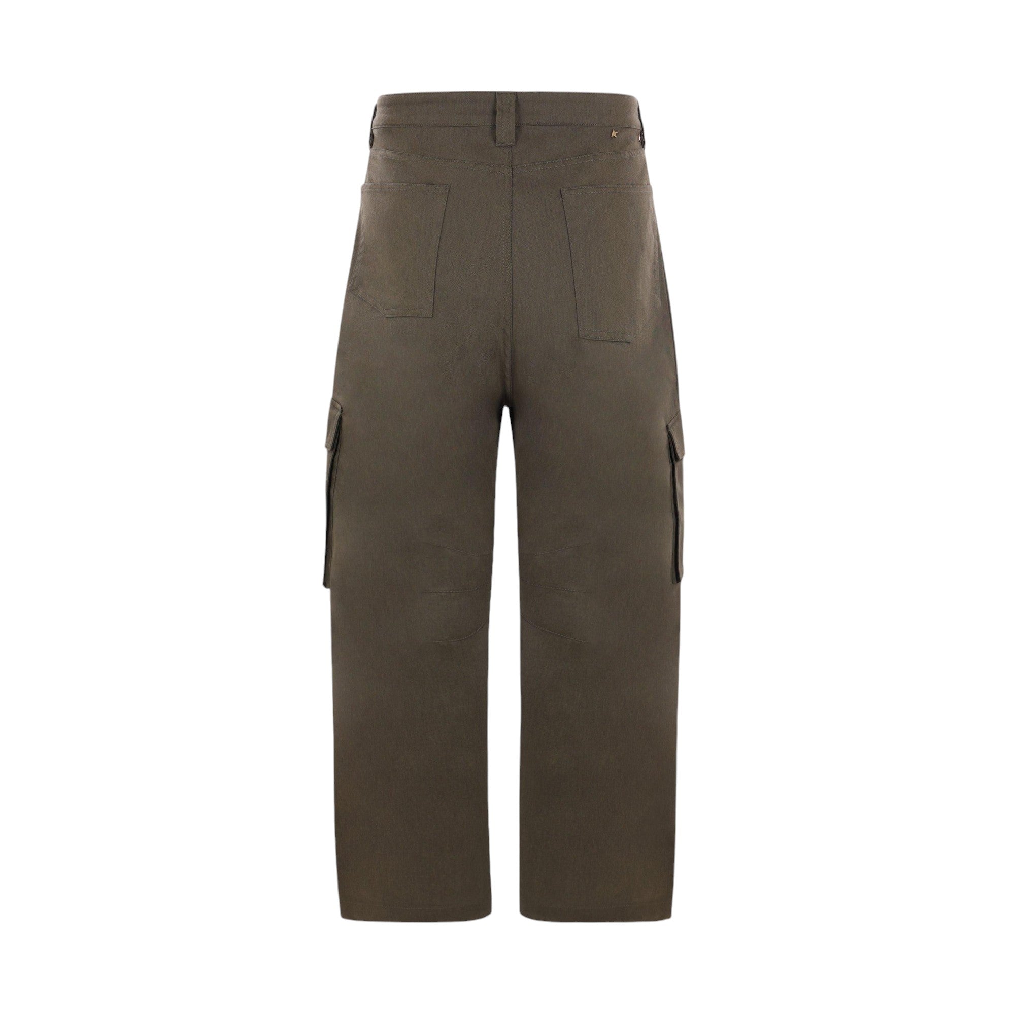 Cotton Blend Cargo Trousers-GOLDEN GOOSE-JOHN JULIA