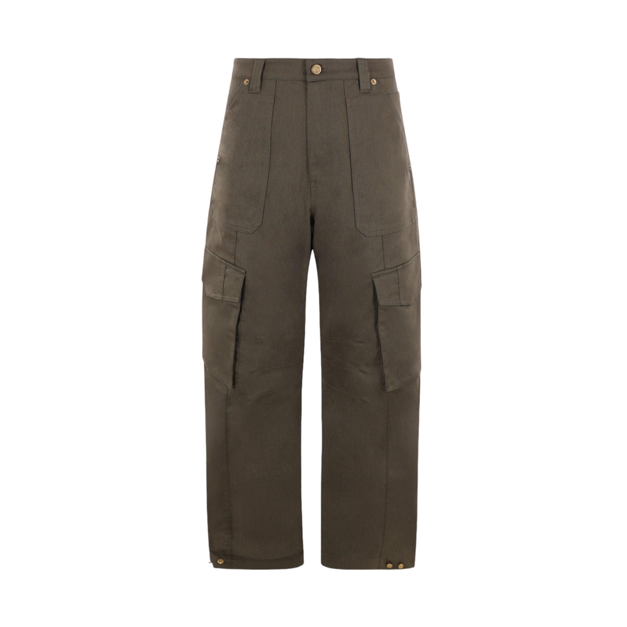 Cotton Blend Cargo Trousers-GOLDEN GOOSE-JOHN JULIA