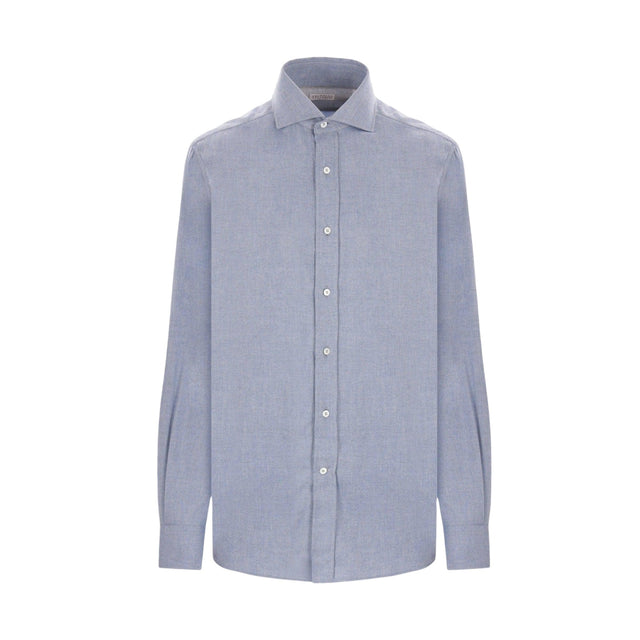 Cotton Blend Shirt-BRUNELLO CUCINELLI-JOHN JULIA