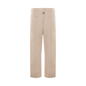 Cotton Blend Straight-leg Pants-THOM BROWNE-JOHN JULIA