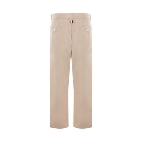 Cotton Blend Straight-leg Pants-THOM BROWNE-JOHN JULIA