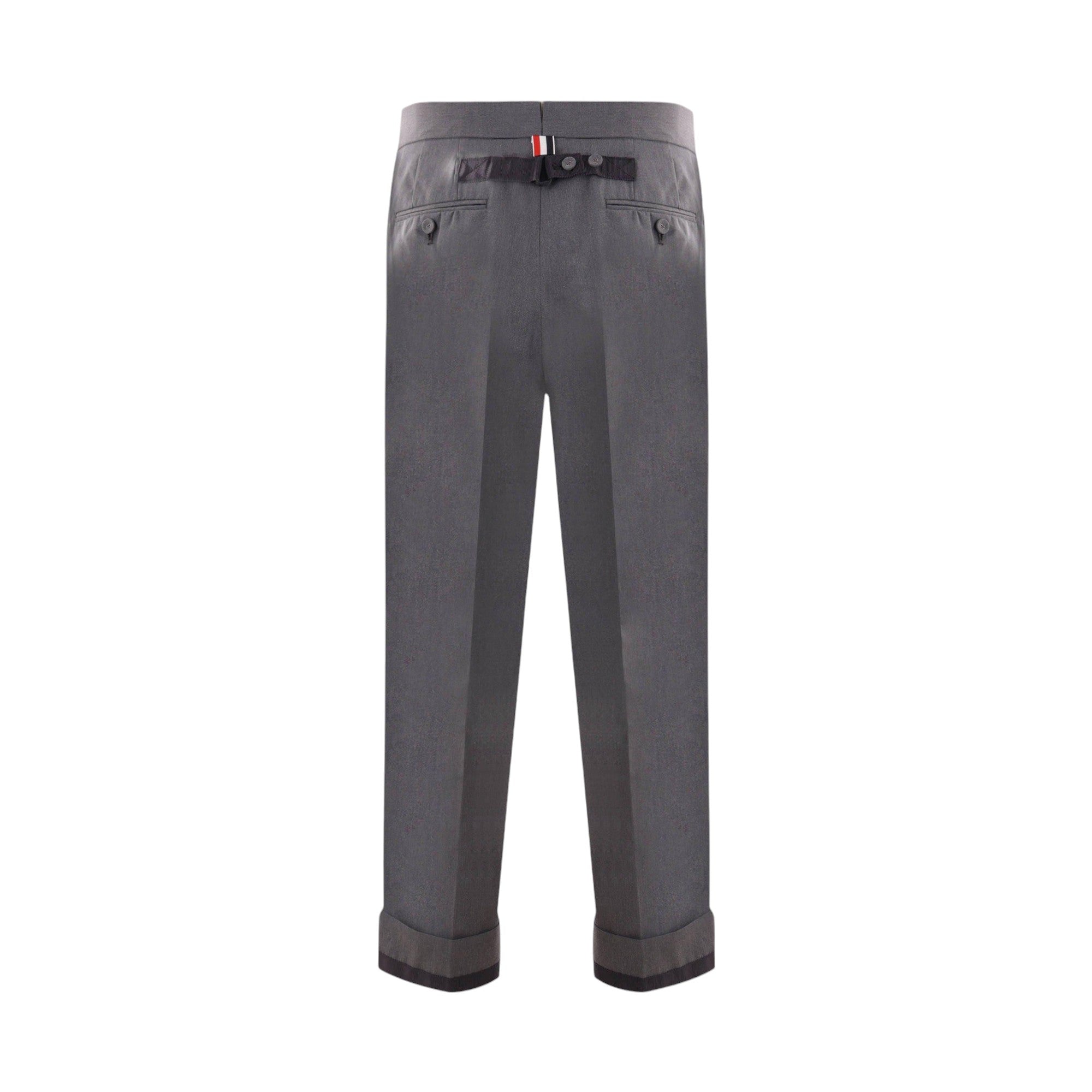 Cotton Blend Straight-leg Pants-THOM BROWNE-JOHN JULIA