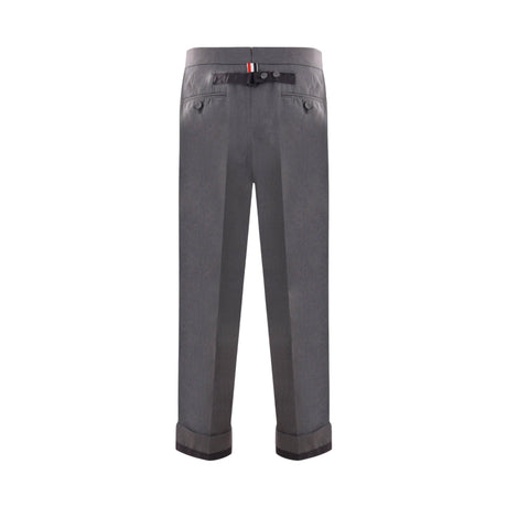 Cotton Blend Straight-leg Pants-THOM BROWNE-JOHN JULIA