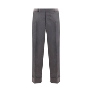 Cotton Blend Straight-leg Pants-THOM BROWNE-JOHN JULIA