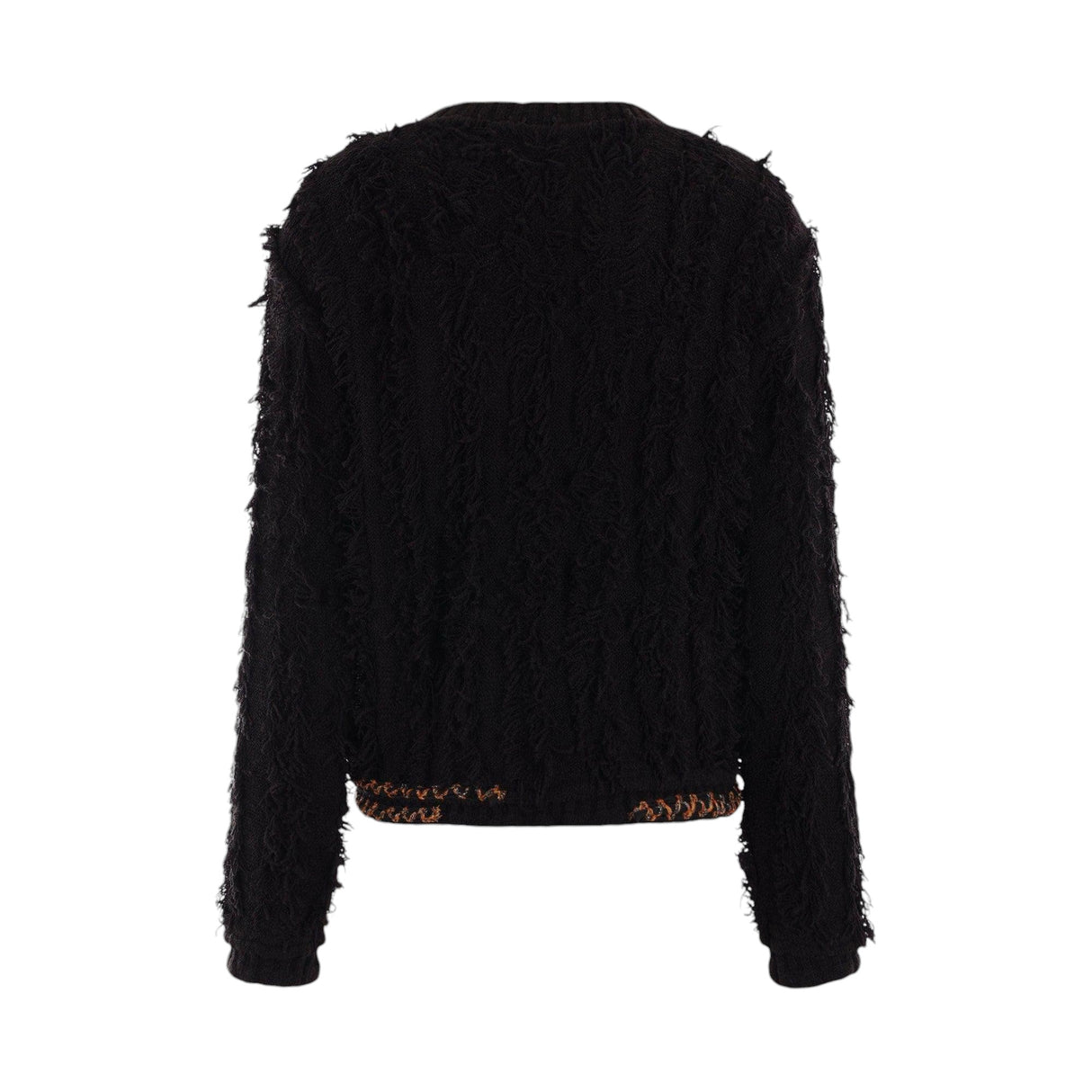 Cotton Blend Wool Fringed Sweater-ANDERSSON BELL-JOHN JULIA