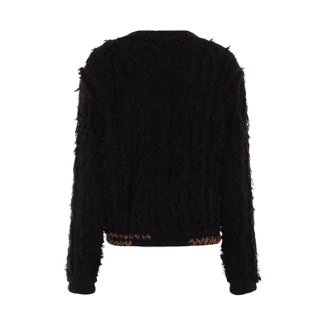 Cotton Blend Wool Fringed Sweater-ANDERSSON BELL-JOHN JULIA