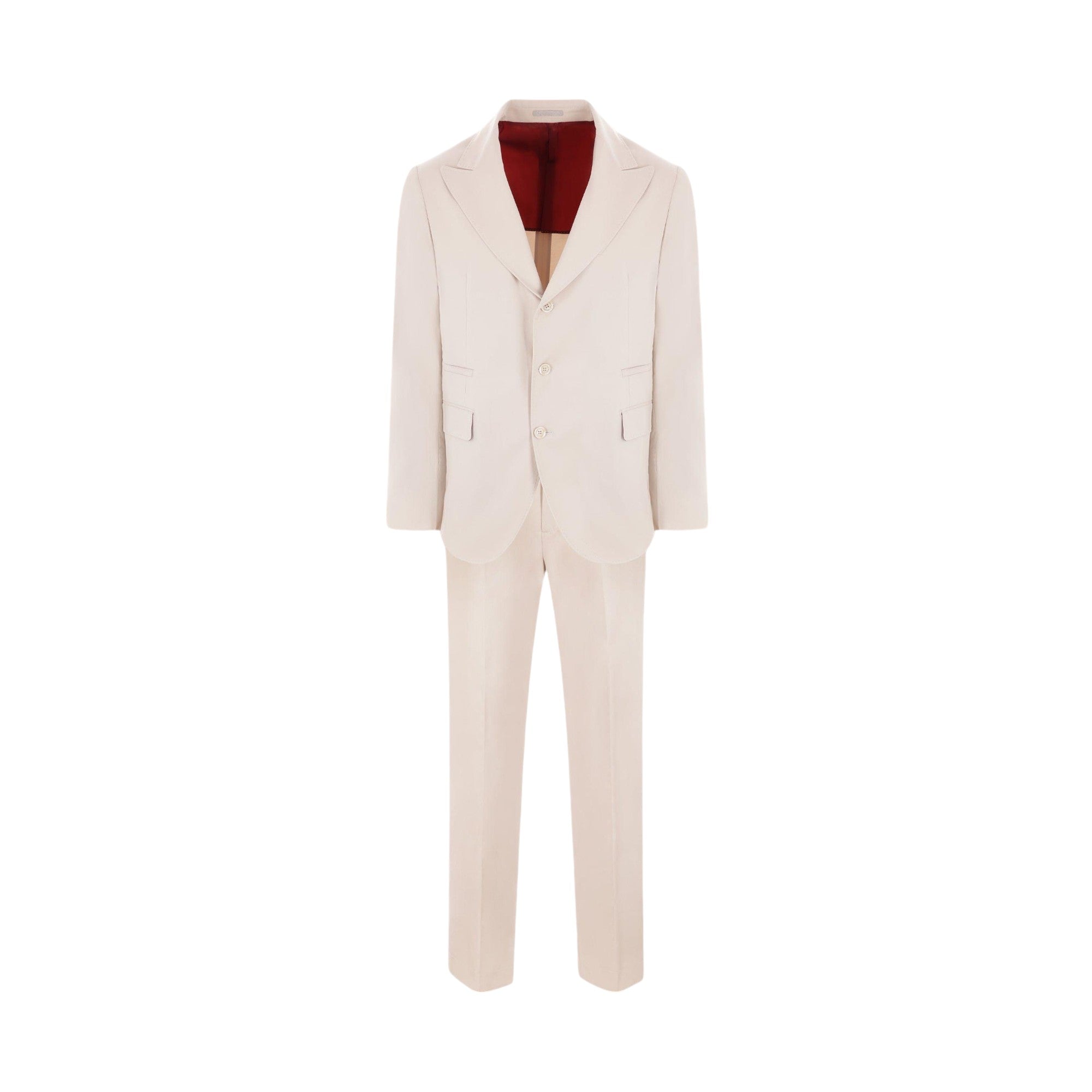 Cotton Cashmere Two-piece Suit-BRUNELLO CUCINELLI-JOHN JULIA