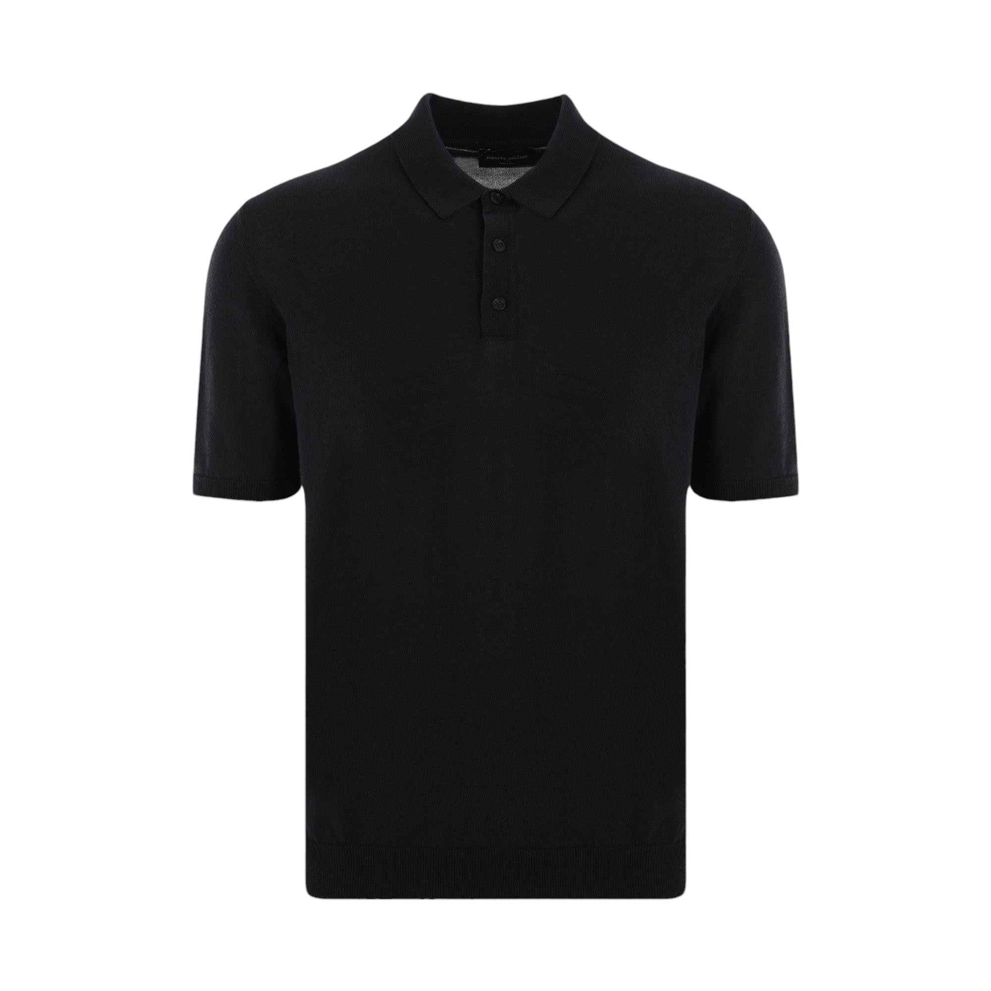 Cotton Knit Polo Shirt-ROBERTO COLLINA-JOHN JULIA