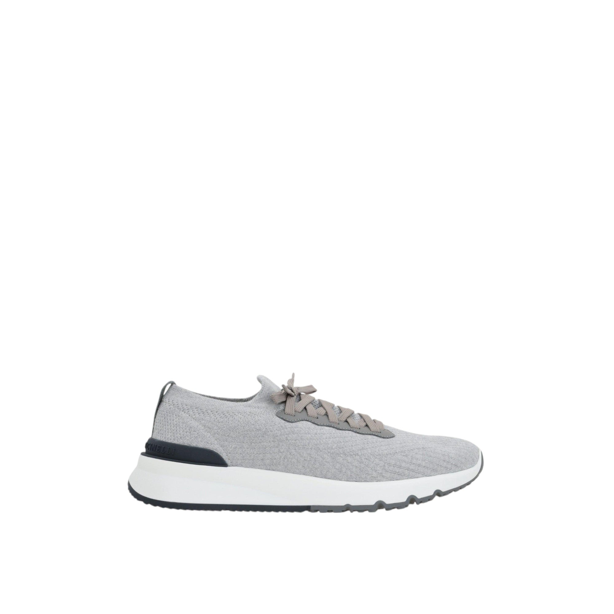 Cotton Knit Sneakers-BRUNELLO CUCINELLI-JOHN JULIA