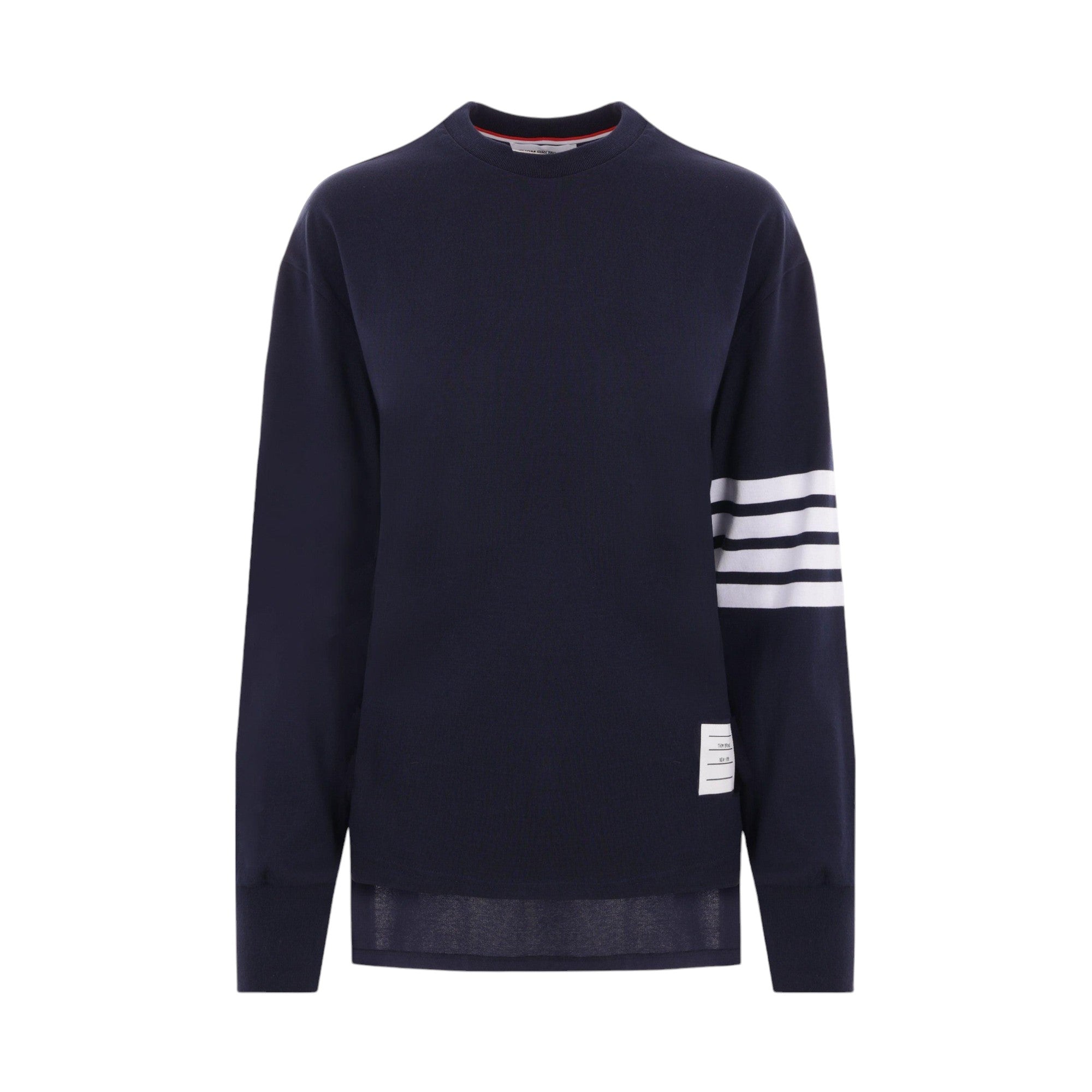 Cotton Long-sleeved T-shirt-THOM BROWNE-JOHN JULIA