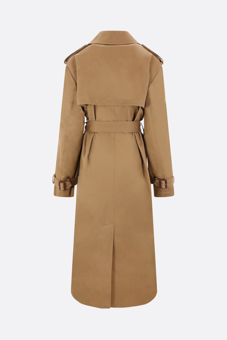 Cotton Oversize Trench Coat-SAINT LAURENT-JOHN JULIA