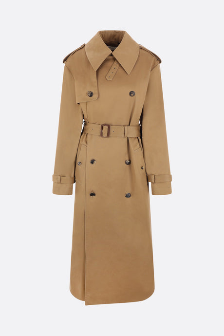 Cotton Oversize Trench Coat-SAINT LAURENT-JOHN JULIA