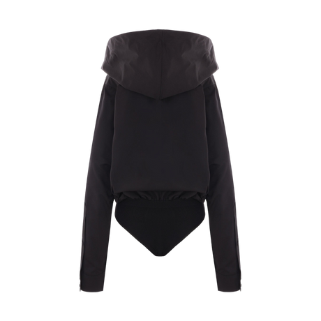 Cotton Poplin Hooded Bodysuit-ALAÏA-JOHN JULIA