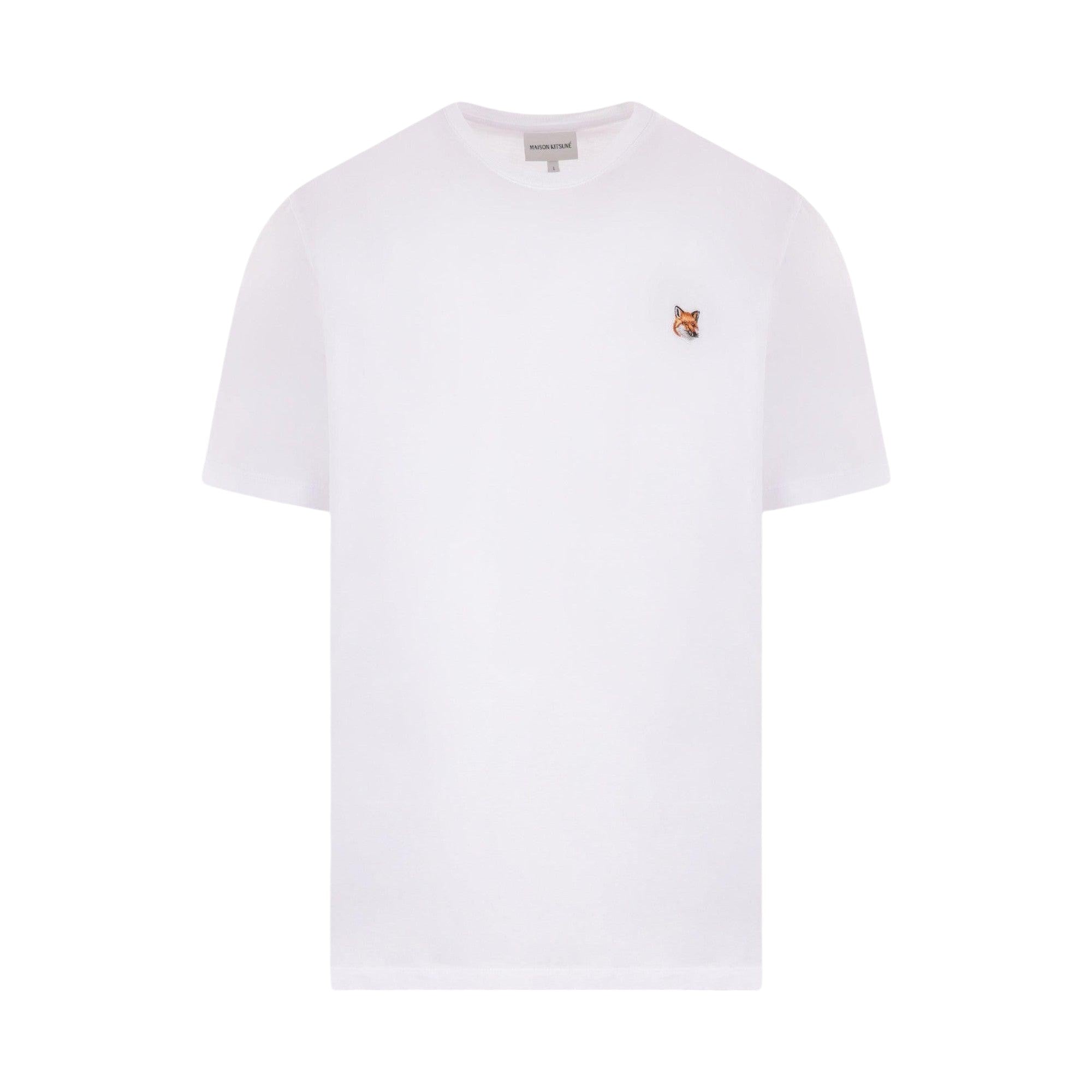 Cotton T-shirt Fox Head Logo Patch-MAISON KITSUNÉ-JOHN JULIA