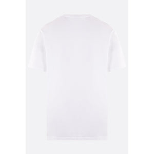 Cotton T-shirt With Logo Patch-MAISON KITSUNÉ-JOHN JULIA