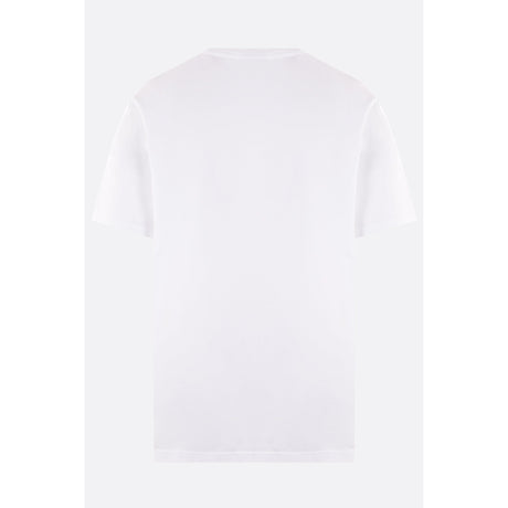 Cotton T-shirt With Logo Patch-MAISON KITSUNÉ-JOHN JULIA