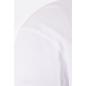 Cotton T-shirt With Logo Patch-MAISON KITSUNÉ-JOHN JULIA