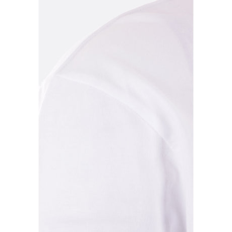 Cotton T-shirt With Logo Patch-MAISON KITSUNÉ-JOHN JULIA