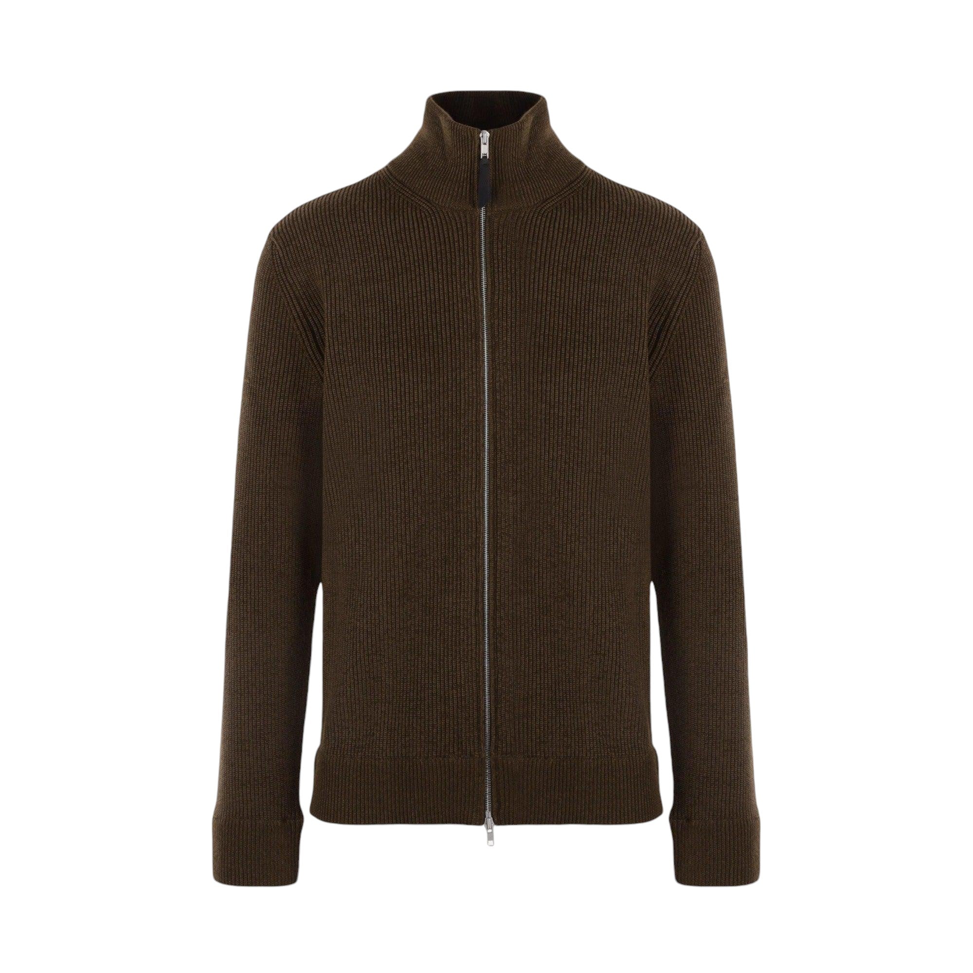 Cotton and Wool Full-zip Cardigan-MAISON MARGIELA-JOHN JULIA