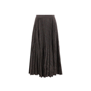 Creased Wool Pleated Skirt-BALENCIAGA-JOHN JULIA